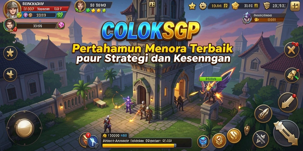 Screenshot utama COLOKSGP menampilkan aksi pertahanan menara yang mendebarkan.