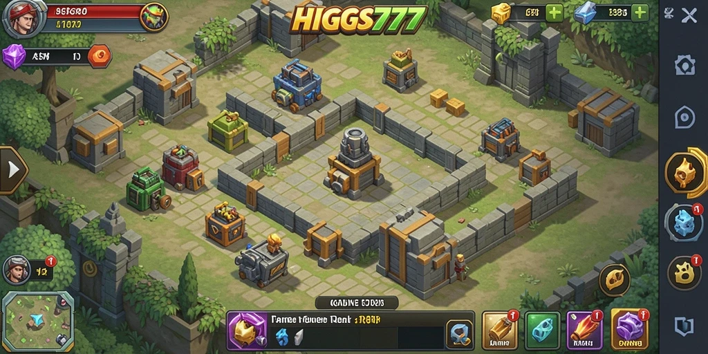Tampilan menarik dari gameplay HIGGS777 Tower Defense yang seru.