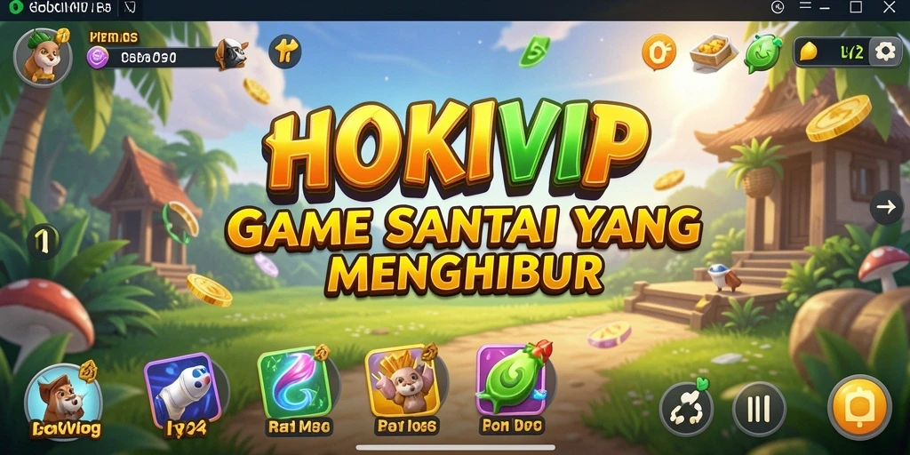 Tangkapan layar HOKIVIP menampilkan gameplay yang penuh keceriaan dan tantangan.