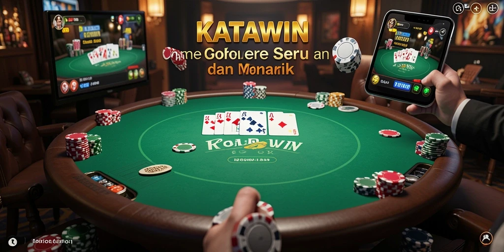 Tampilan gameplay poker yang menakjubkan di KATAWIN.