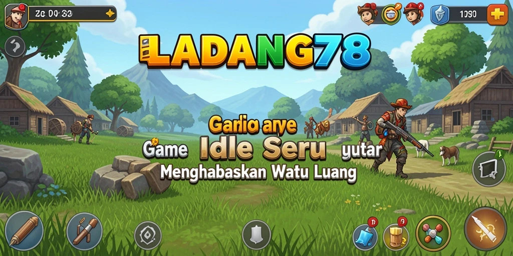 Screenshot LADANG78 menunjukkan taman yang berkembang pesat dengan beragam tanaman.