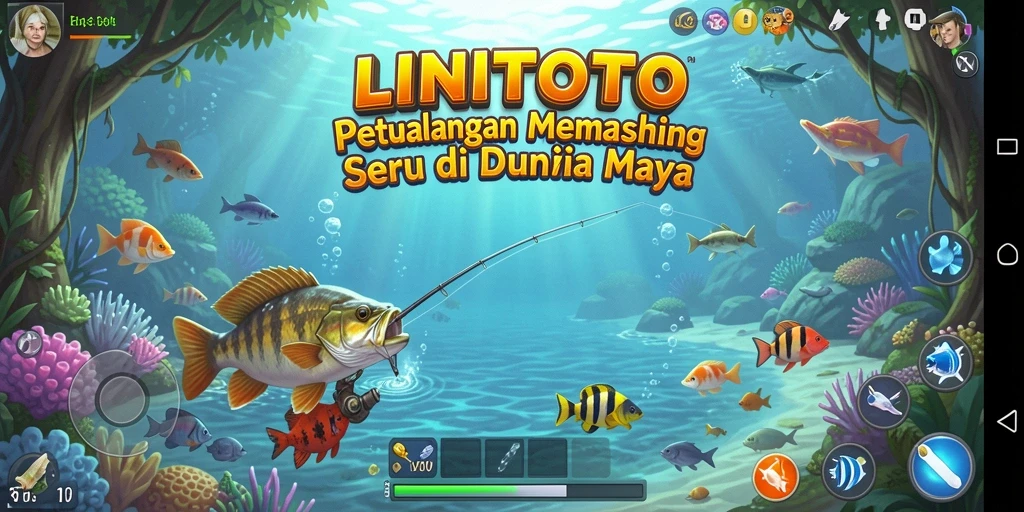 Gameplay menarik dalam LINITOTO dengan pemandangan memancing yang indah.