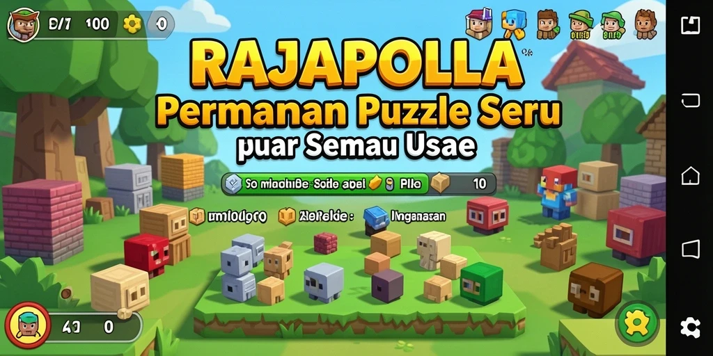 Tangkapan layar gameplay RAJAPOLA yang menampilkan aktivitas puzzle seru.