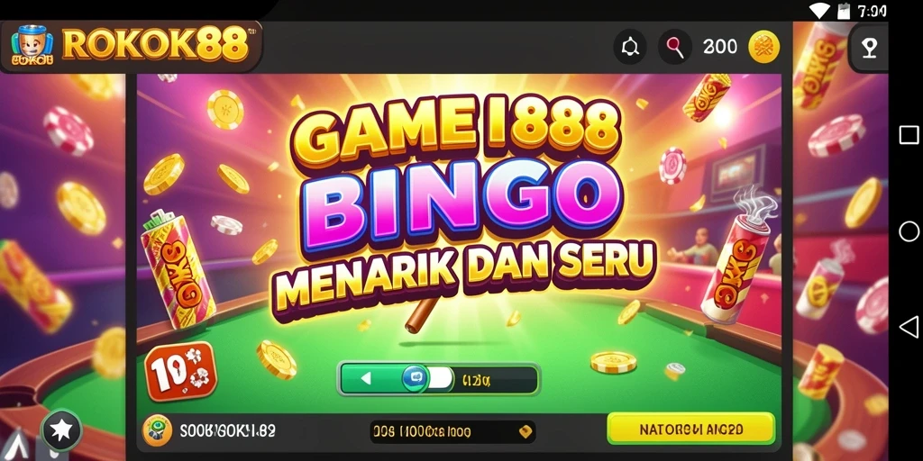 Tangkapan layar ROKOK88 menampilkan gameplay Bingo yang seru dan interaktif.