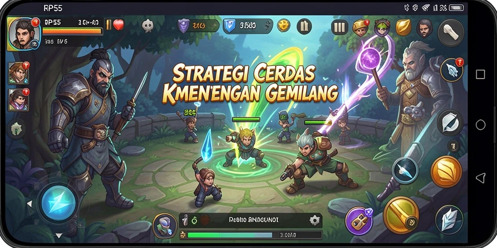 Tampilan gameplay seru di RP55 yang penuh strategi.
