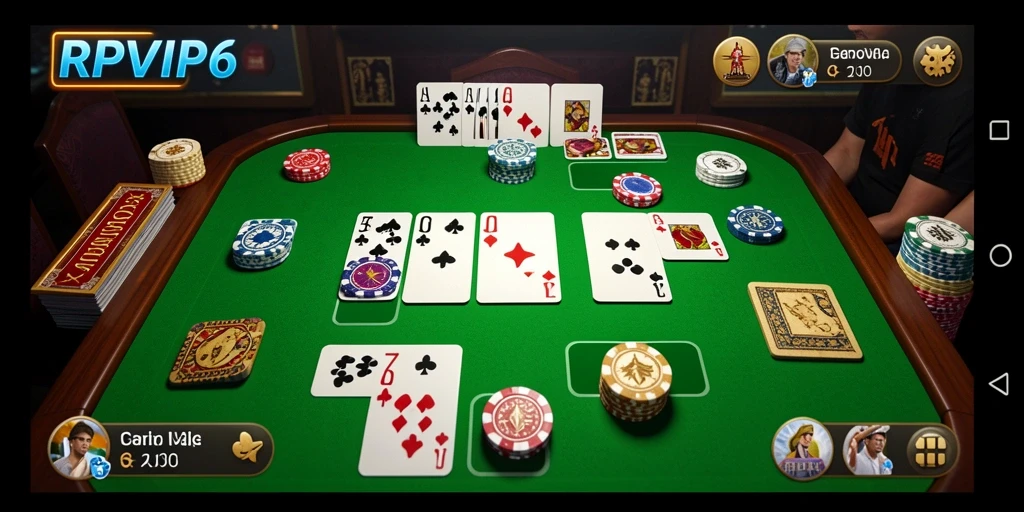 Tampilan gameplay Gaple yang seru dan menarik di RPVIP6.
