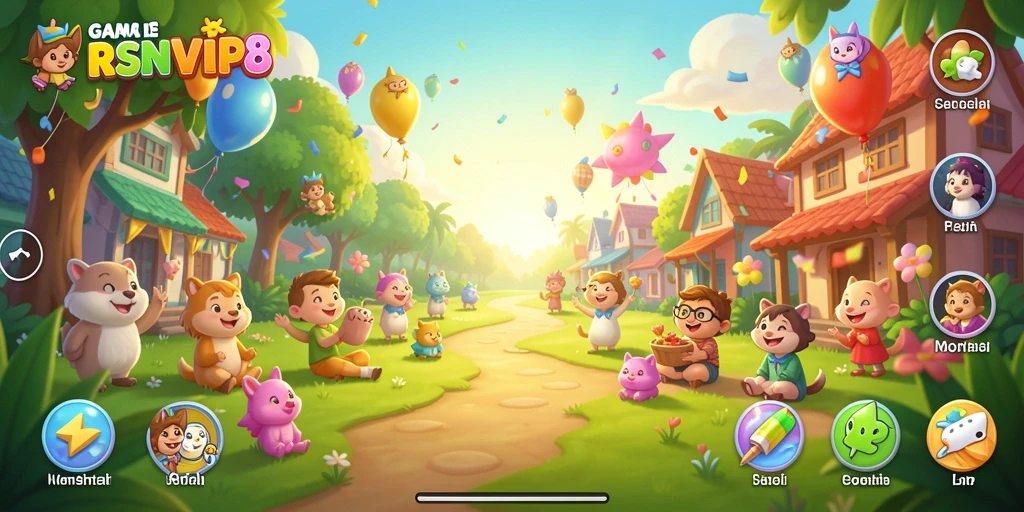 Tampilan gameplay seru dan keceriaan di RSNVIP8.