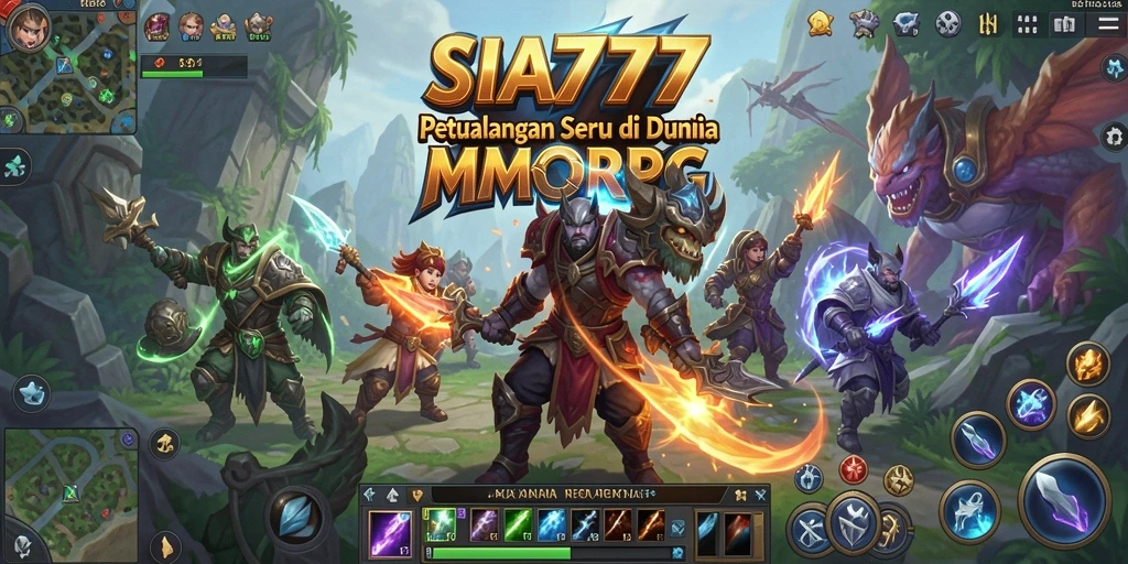 Screenshot SIA777 menunjukkan aksi pertarungan epik di dunia fantasi.
