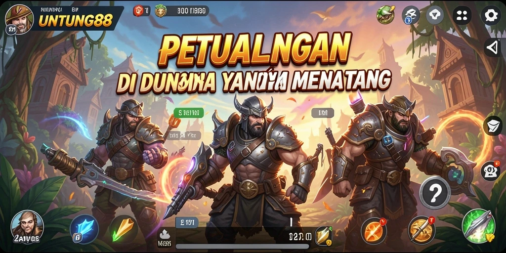 Tampilan gameplay petualangan seru dalam UNTUNG88 yang menantang.