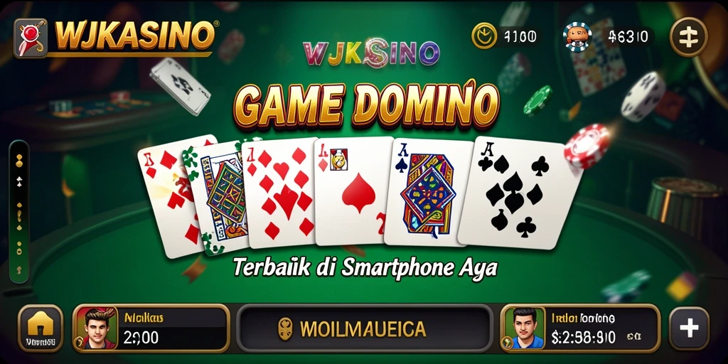 Tampilan gameplay seru WJKASINO yang menampilkan permainan Domino.